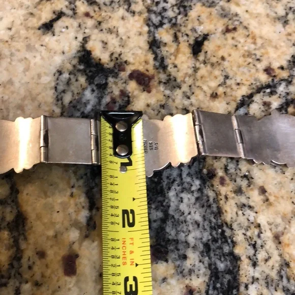 Mexico 925 Sterling silver art deco hinged bracelet - Picture 11 of 12
